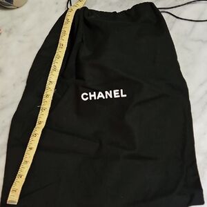 CHANEL Black Drawstring Bag